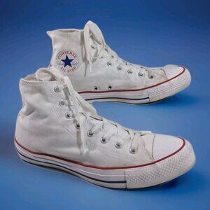 Converse Shoes Chuck Taylor Hi All Star White/Red/Blue Sneakers Men 11 WO 14
